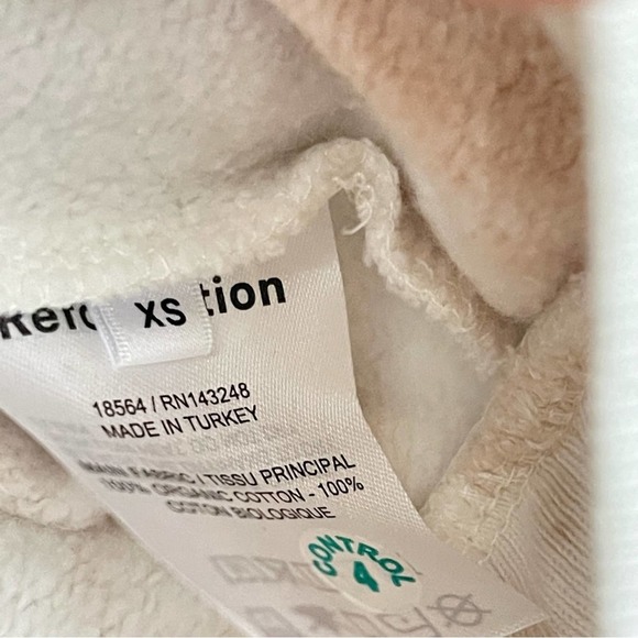 Reformation Jeans Hunter Swirl Tie Dye Beige Crewneck Sweatshirt Size XS NWT - Picture 5 of 6